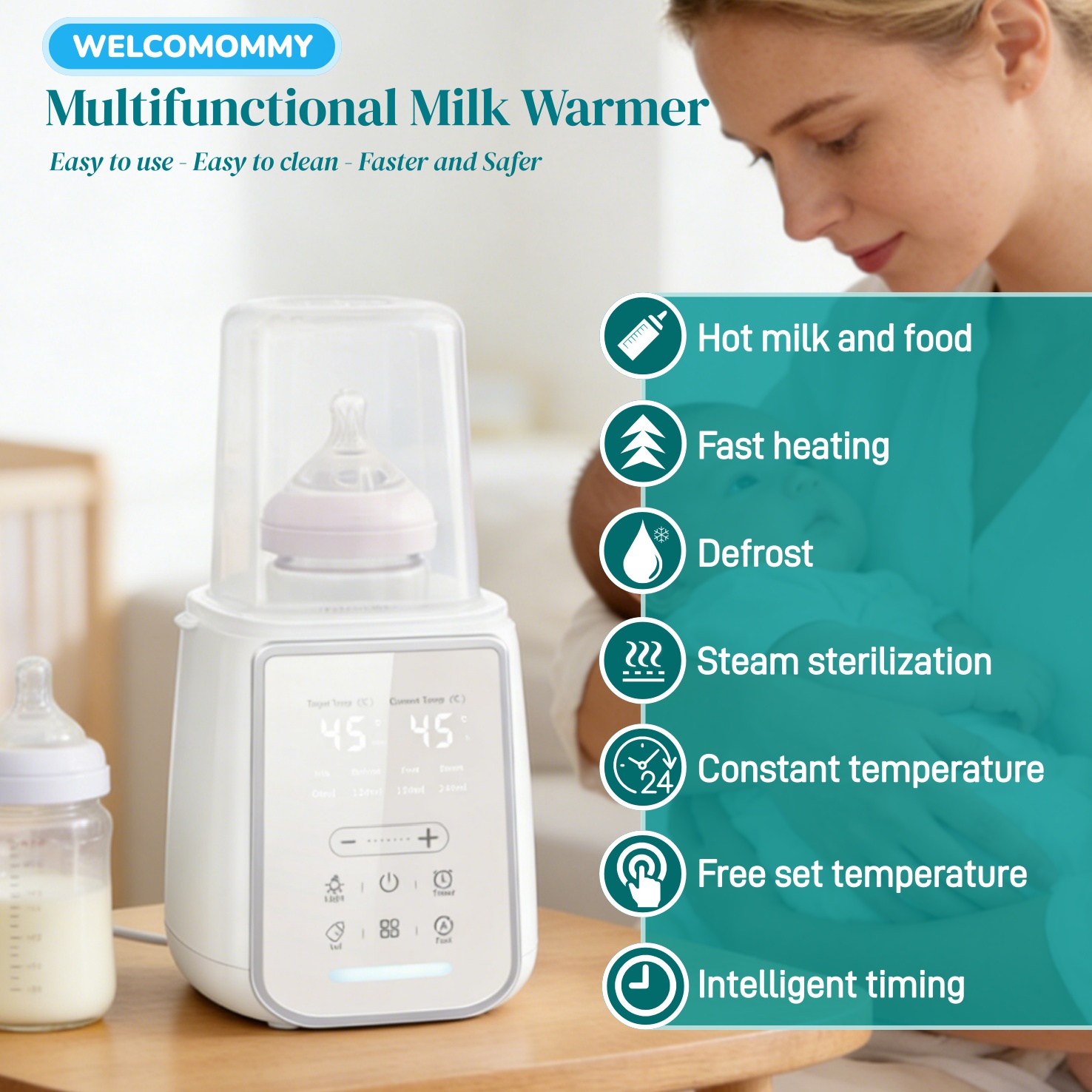 Baby Food Warmer - Aquecedor de leite materno para mamadeira