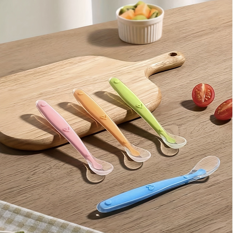 Baby Food Lunch - Colher de Silicone Macia para Bebês