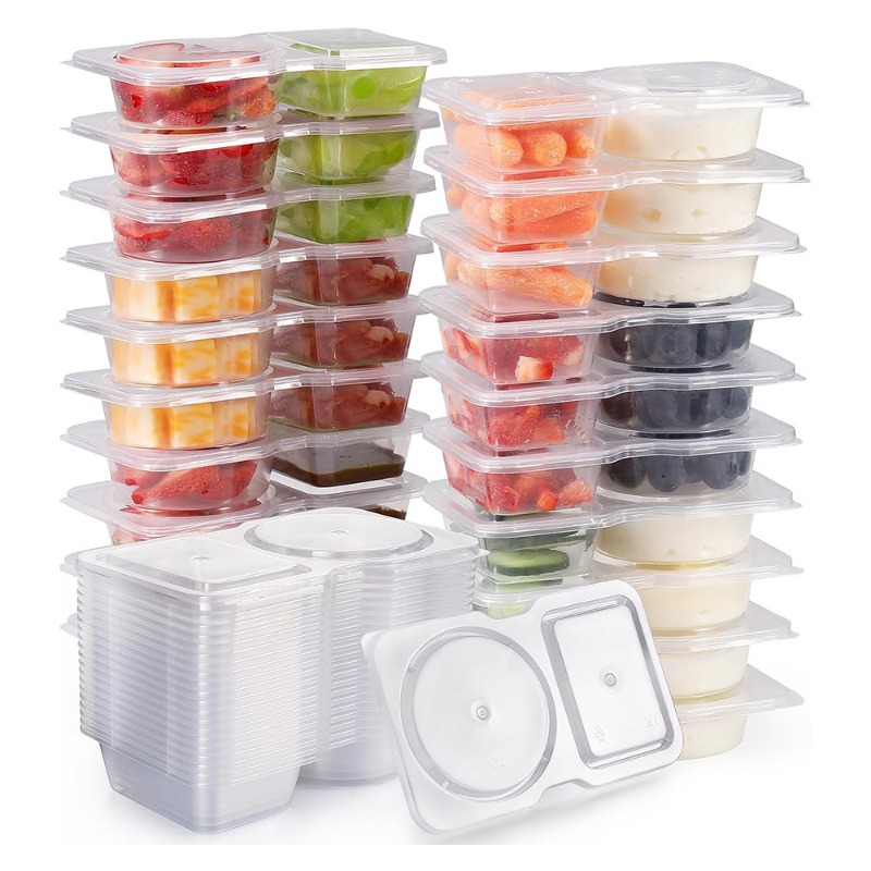 Snack Container Travel - 5/10/20/40PCS Recipiente de tempero de compartimento