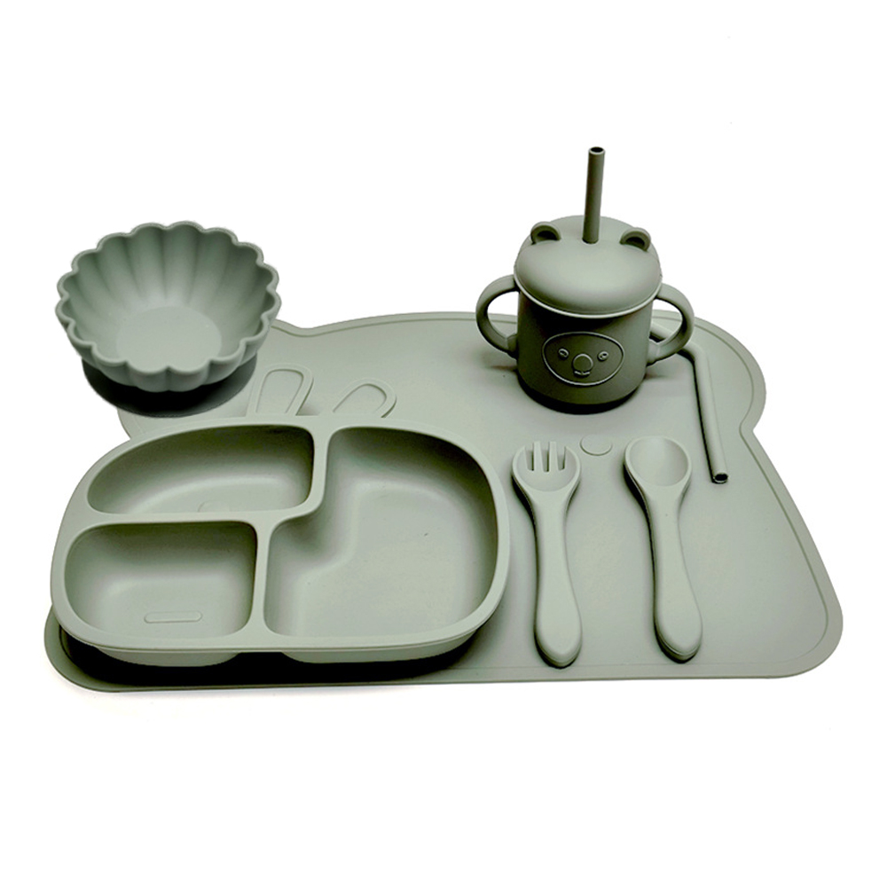 Baby Food Chart - Utensílios de mesa infantis com ventosasPratos