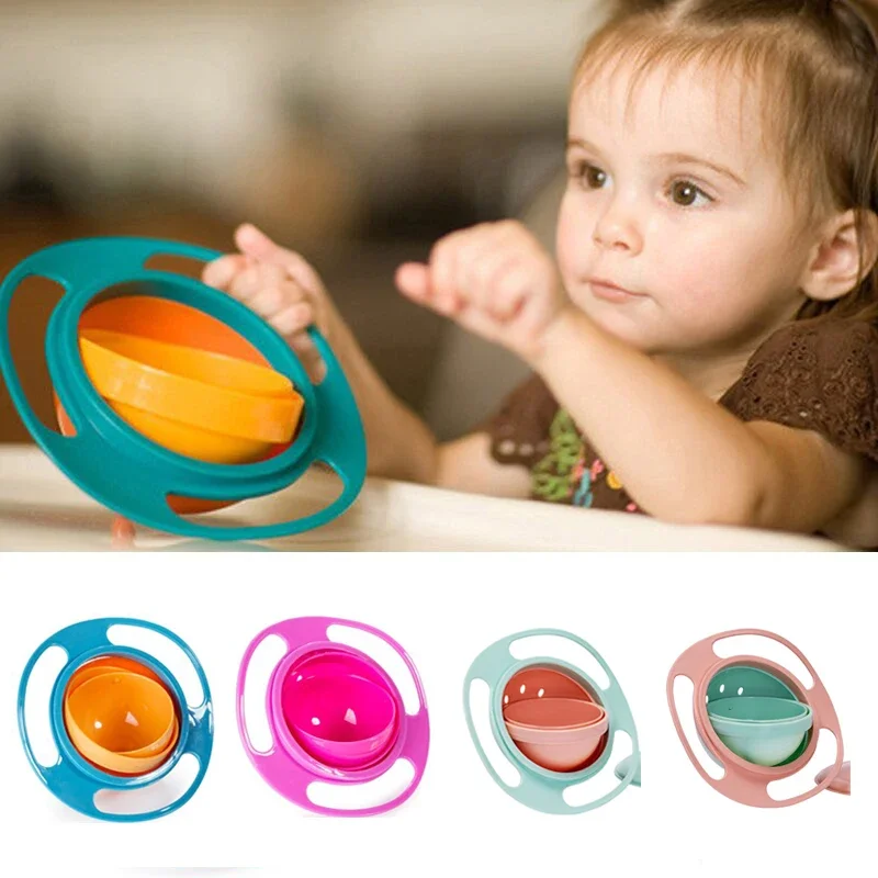 Baby Food Grinding Bowl - Tigela giroscópio universal para crianças, equilíbrio