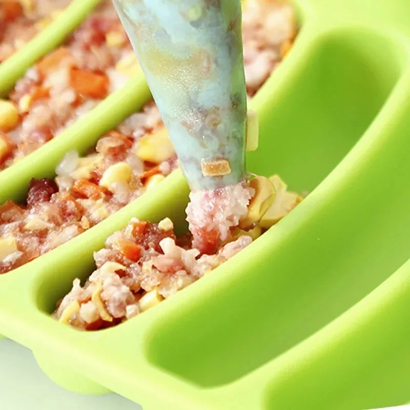 Forma de silicone verde com 6  - Baby Food Maker Baby Safe avaliação e preço