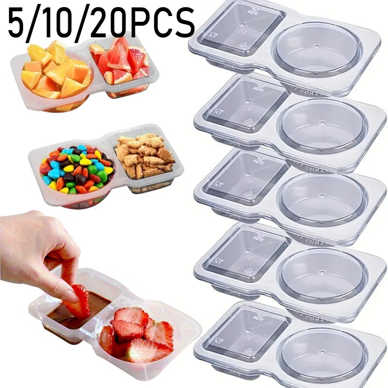 5/10/20 pçs compartimento dupl - Snack Container Travel avaliação e preço
