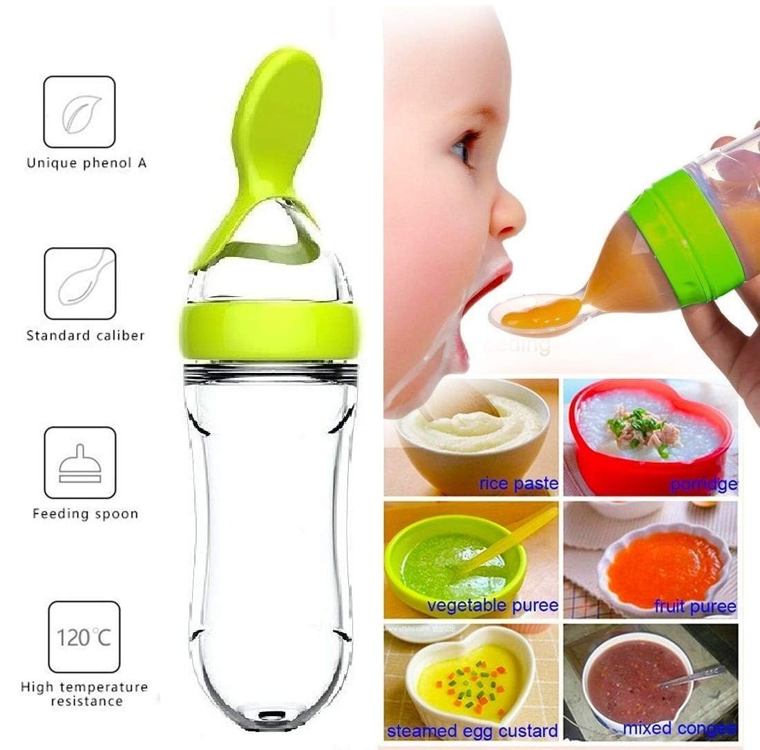 Recém-nascido Silicone Squeezi - Baby Food Lunch avaliação e preço