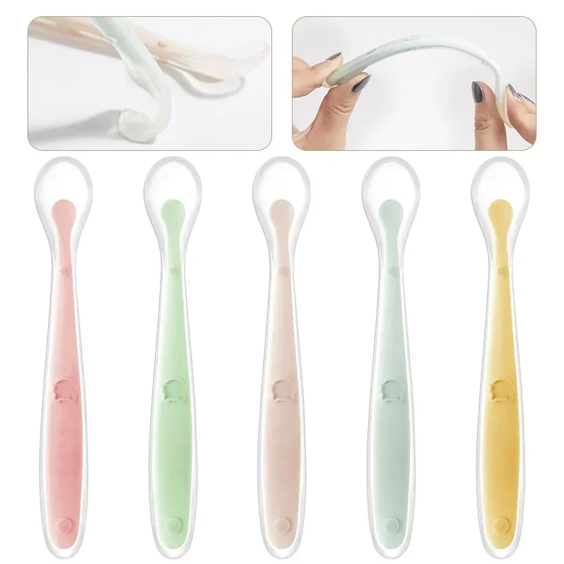 Colher de silicone macio para  - Baby Food Lunch avaliação e preço