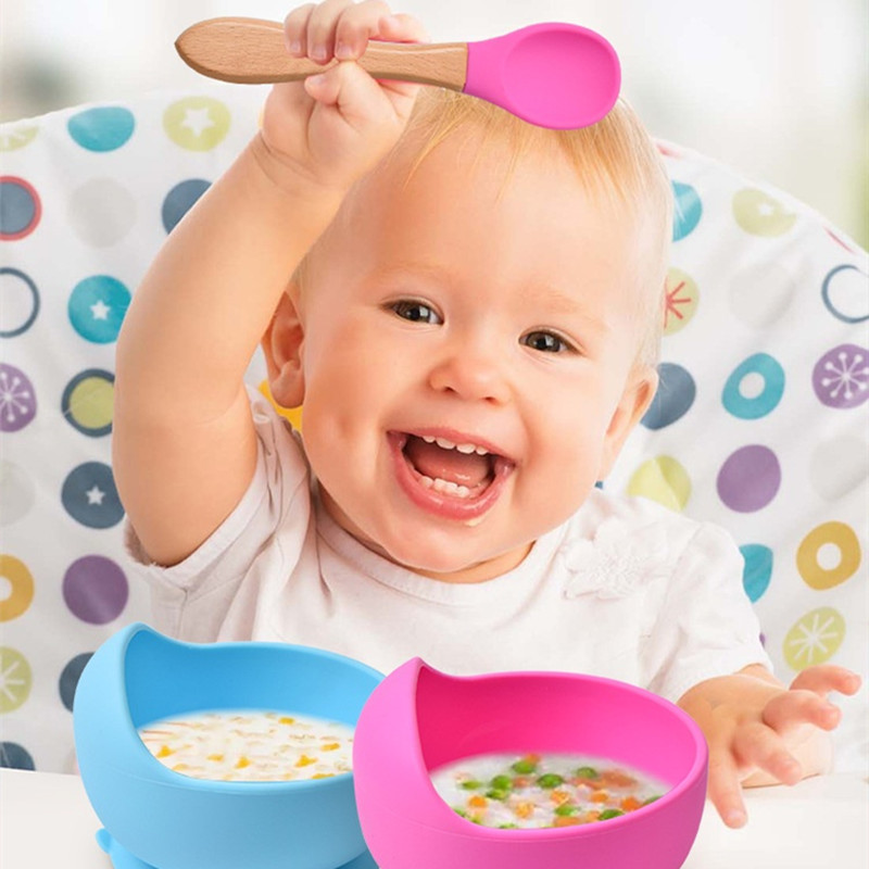 2 pçs/set bebê colher de silic - Baby Food Lunch avaliação e preço