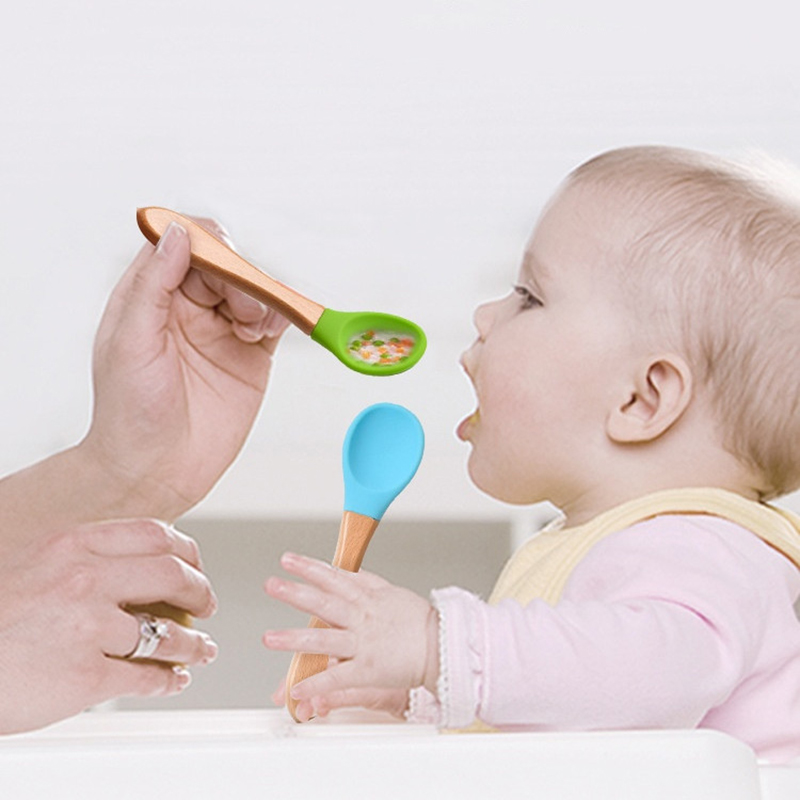 2 pçs/set bebê colher de silic - Baby Food Lunch avaliação e preço