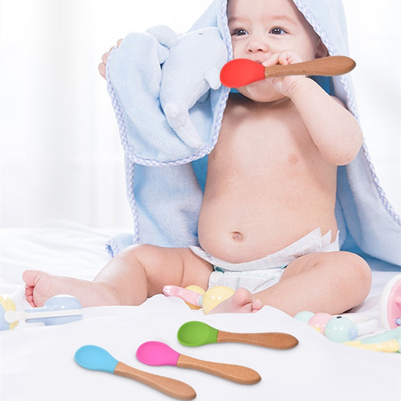 2 pçs/set bebê colher de silic - Baby Food Lunch avaliação e preço