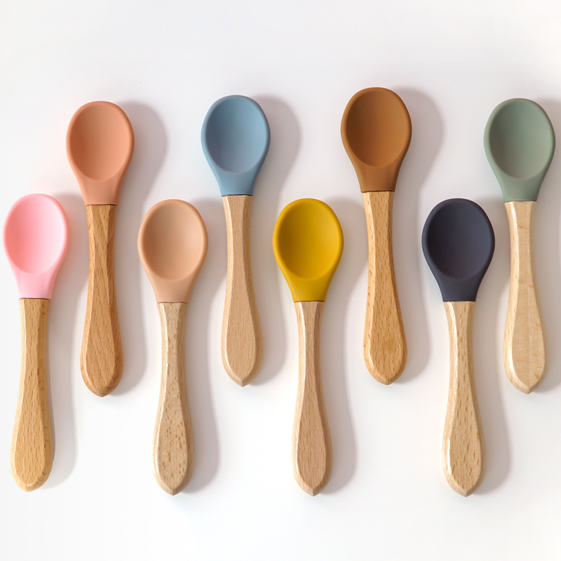 Colher de silicone com cabo de - Baby Food Lunch avaliação e preço
