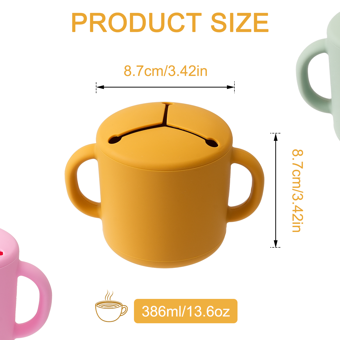 1 pçs bebê silicone alça dupla - Snack Container Travel avaliação e preço